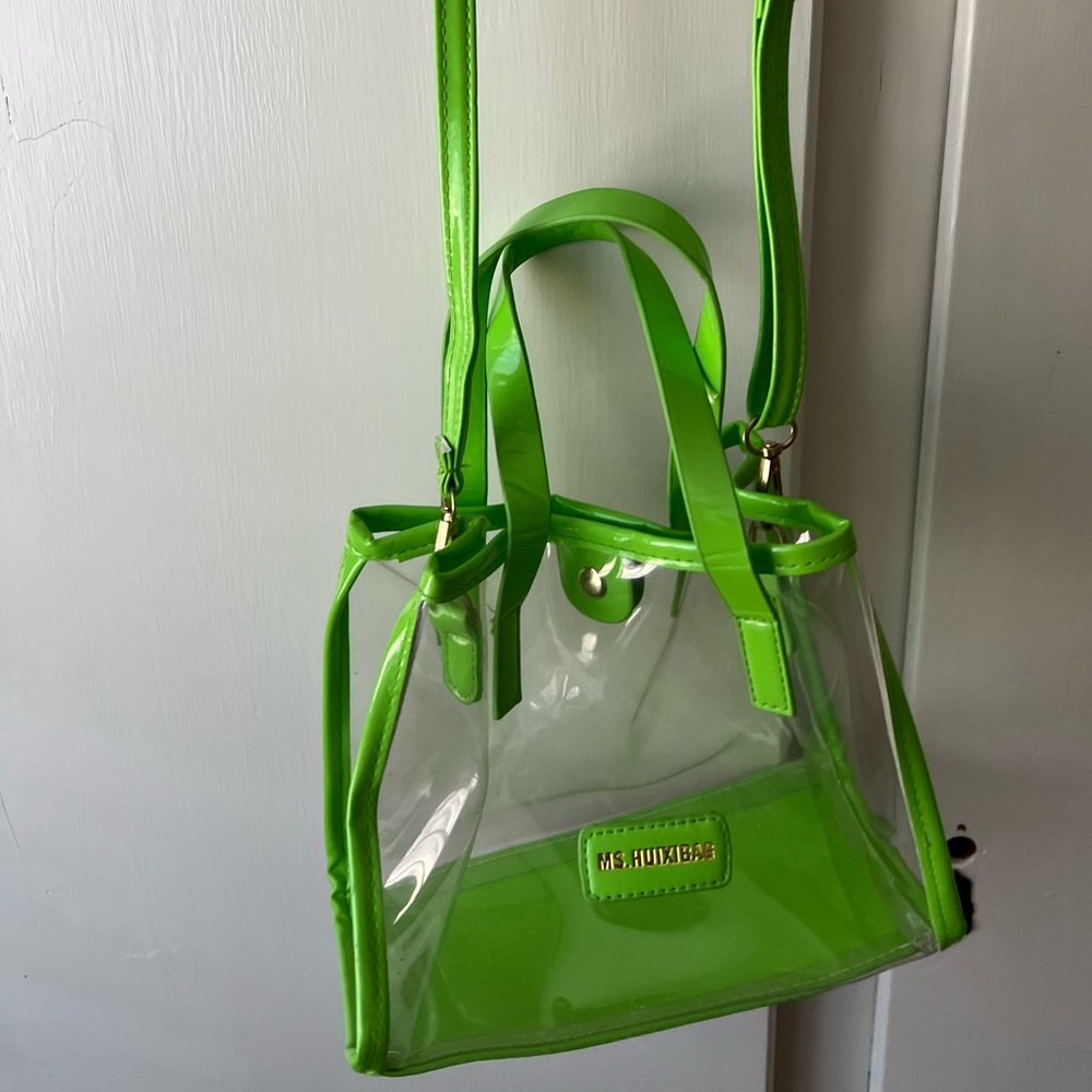 Transparent Green Shoulder Bag